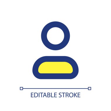 Temas pikseli mükemmel RGB renk ui simgesi. Adres defteri. Profil sayfası. Basit doldurulmuş çizgi ögesi. Mobil uygulama için UX tasarımı. Vektör izole görüntü grafiği. Düzenlenebilir felç. Kullanılan Arial yazı tipi