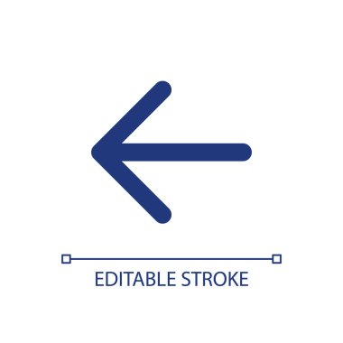 Sola doğru ok pikseli mükemmel RGB renk ui simgesi. Menü ayarlanıyor. Seçim modu. Basit doldurulmuş çizgi ögesi. Mobil uygulama için UX tasarımı. Vektör izole görüntü grafiği. Düzenlenebilir felç. Kullanılan Arial yazı tipi