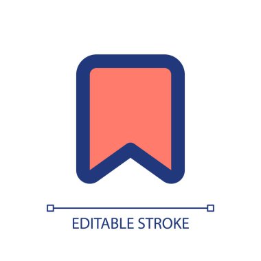 Yer imi pikseli mükemmel RGB renk ui simgesi ekle. Web sayfası kaydediliyor. Okuma listesi. Basit doldurulmuş çizgi ögesi. Mobil uygulama için UX tasarımı. Vektör izole görüntü grafiği. Düzenlenebilir felç. Kullanılan Arial yazı tipi