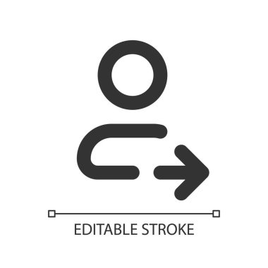 İrtibat piksel mükemmel doğrusal ui simgesini aktar. Yedekten yeniliyorum. Adres defteri. GUI, UX tasarımı. Uygulama ve web için izole edilmiş kullanıcı arayüzü ögesi. Düzenlenebilir felç. Kullanılan Arial yazı tipi