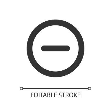 Düğme piksel mükemmel doğrusal ui simgesini kaldır. Sesi azalt. Katlanabilir içerik. Araç çubuğu. GUI, UX tasarımı. Uygulama ve web için izole edilmiş kullanıcı arayüzü ögesi. Düzenlenebilir felç. Kullanılan Arial yazı tipi