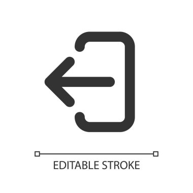 Veri pikselini dışarıya aktar mükemmel doğrusal ui simgesi. Dosyalar içeri aktarılıyor. Veri desteği. Veri tabanı yükleniyor. GUI, UX tasarımı. Uygulama ve web için izole edilmiş kullanıcı arayüzü ögesi. Düzenlenebilir felç. Kullanılan Arial yazı tipi