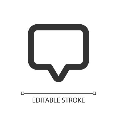 Not piksel mükemmel doğrusal ui simgesi bırakın. Sosyal medya bildirimi. Sohbet uyarısı olarak yeni mesaj. GUI, UX tasarımı. Uygulama ve web için izole edilmiş kullanıcı arayüzü ögesi. Düzenlenebilir felç. Kullanılan Arial yazı tipi