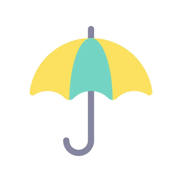 Schirm Flache Farbe Symbol Investitionsschutz Finanzversicherungen Wetter Zubehör Einfaches Gefülltes — Stockvektor