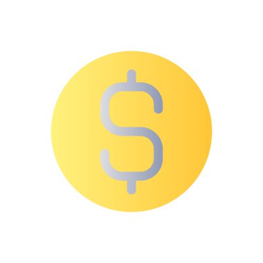 Dolar sikkesi düz renk ui simgesi. Para ve para. Altın sent. Finans ve bankacılık. Basit bir piktogram. Arayüz, mobil uygulama için UX tasarımı. Vektör izole edilmiş RGB illüstrasyonu
