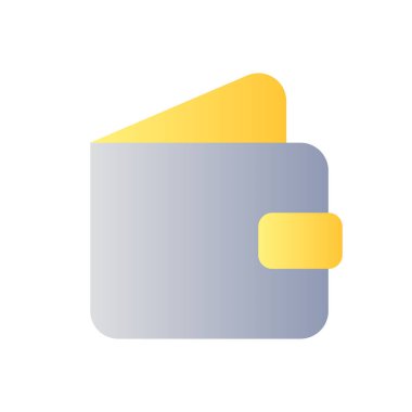 Cüzdan düz renk ui simgesini aç. Finans ve bankacılık. Ödeme ve satın alma. Hesap depoziti. Basit bir piktogram. Arayüz, mobil uygulama için UX tasarımı. Vektör izole edilmiş RGB illüstrasyonu