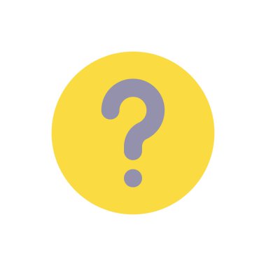 Question mark flat color ui icon. Identify unknown device. Support page. Fix problem. Assistance. Simple filled element for mobile app. Colorful solid pictogram. Vector isolated RGB illustration