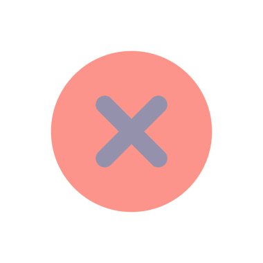 Düz renk ui simgesini sil. Alarm hatası. Araç çubuğu kontrol elemanı. Yüklemeyi iptal et. Menü komutu. Mobil uygulama için basit doldurulmuş öge. Renkli, sağlam bir resim. Vektör izole edilmiş RGB illüstrasyonu