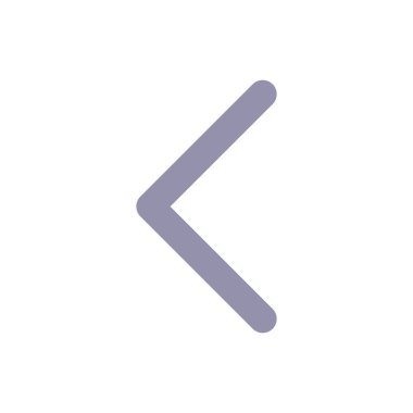 Sol ok düz renk ui simgesi. Navigasyon yönü. İşaret levhası. Matematik sembolü. Açı parantezi. Mobil uygulama için basit doldurulmuş öge. Renkli, sağlam bir resim. Vektör izole edilmiş RGB illüstrasyonu