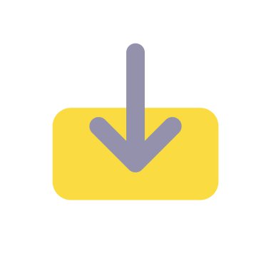 Dosya düz renk ui simgesi indir. İşlem yükleniyor. Veriler depoya aktarılıyor. Konumu indir. Mobil uygulama için basit doldurulmuş öge. Renkli, sağlam bir resim. Vektör izole edilmiş RGB illüstrasyonu