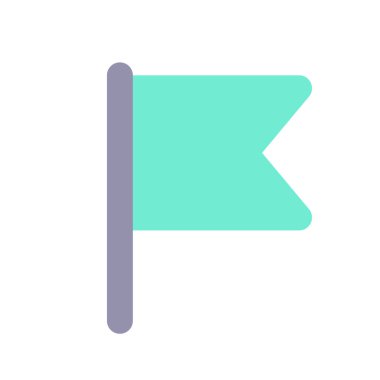 Düz renk ui simgesi için basit bayrak. Hatalar ve sorunlar rapor ediliyor. Bölgedeki uygunsuz içerik. Mobil uygulama için basit doldurulmuş öge. Renkli, sağlam bir resim. Vektör izole edilmiş RGB illüstrasyonu