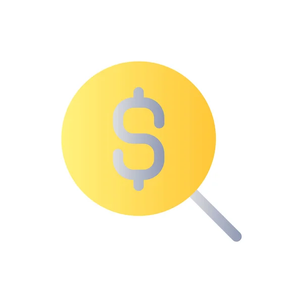 Search Best Currency Exchange Rate Flat Gradient Color Icon Money — 스톡 벡터