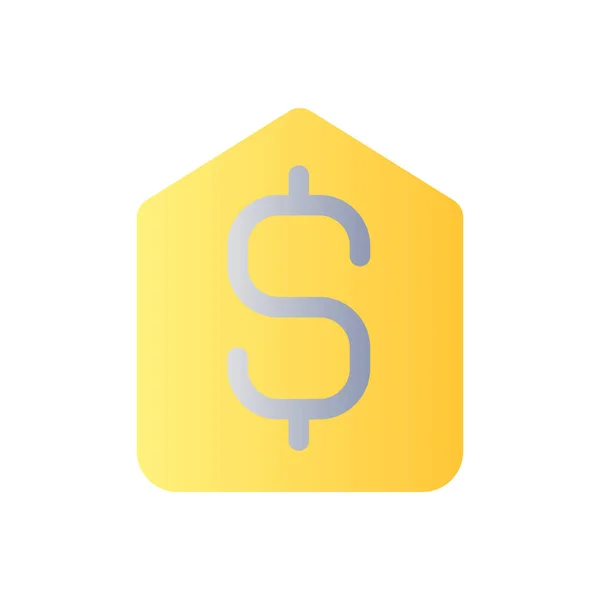 Price Tag Flat Gradient Color Icon Product Value Shopping Consumerism — 스톡 벡터