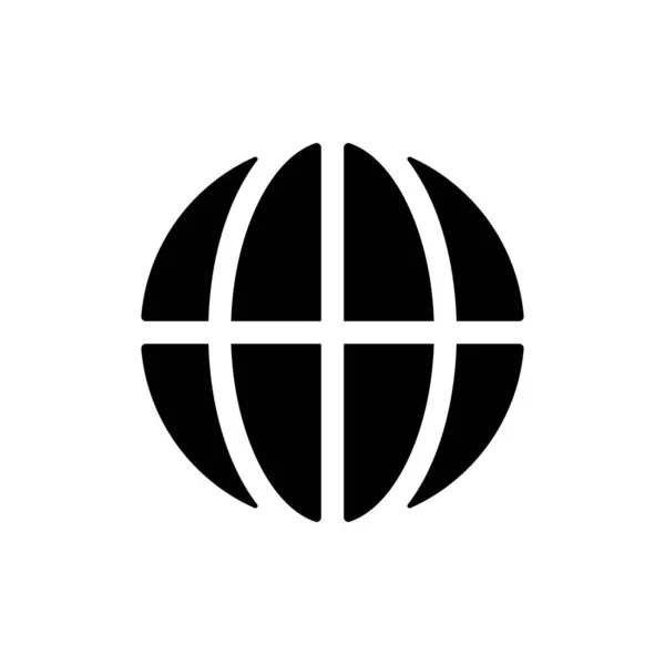 Globe Black Glyph Icon International Services Worldwide Shipment User Interface — Stockvektor