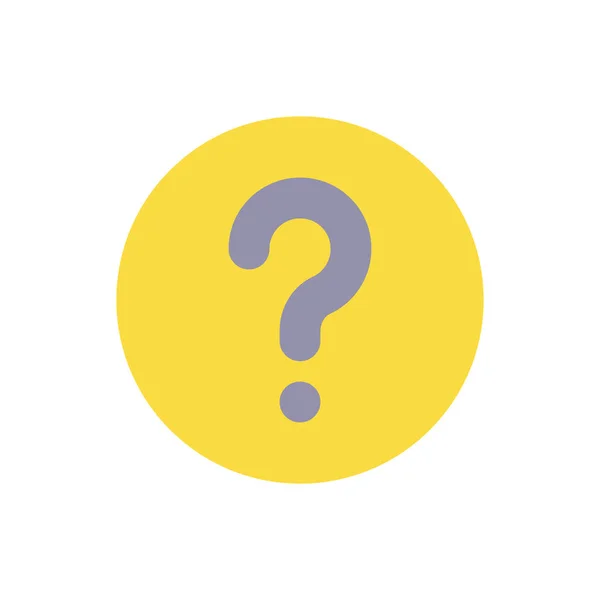Question Mark Flat Color Icon Identify Unknown Device Support Page — Stockvektor