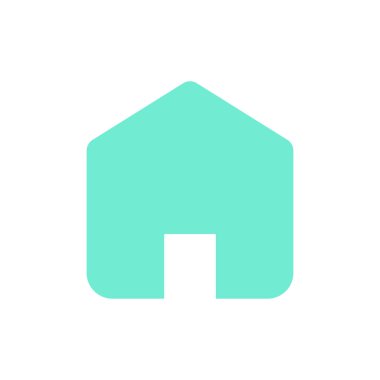 Ev düz renk ui ikonu. Web sitesinin ana sayfasını aç. Uygulama, tarayıcı kısayolu. Ana ekrana dön. Mobil uygulama için basit doldurulmuş öge. Renkli, sağlam bir resim. Vektör izole edilmiş RGB illüstrasyonu