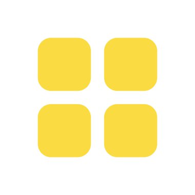 Bento menü düz renkli ui simgesini sever. Dört kare var. Çikolata menüsü temsilcisi. Navigasyon düğmesi. Mobil uygulama için basit doldurulmuş öge. Renkli, sağlam bir resim. Vektör izole edilmiş RGB illüstrasyonu