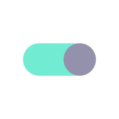 Düz renk ui simgesini aç / kapat. Tercihler değişiyor. Kaydırma kontrolü. Mekanizma değiştiriliyor. Ayarlar. Mobil uygulama için basit doldurulmuş öge. Renkli, sağlam bir resim. Vektör izole edilmiş RGB illüstrasyonu