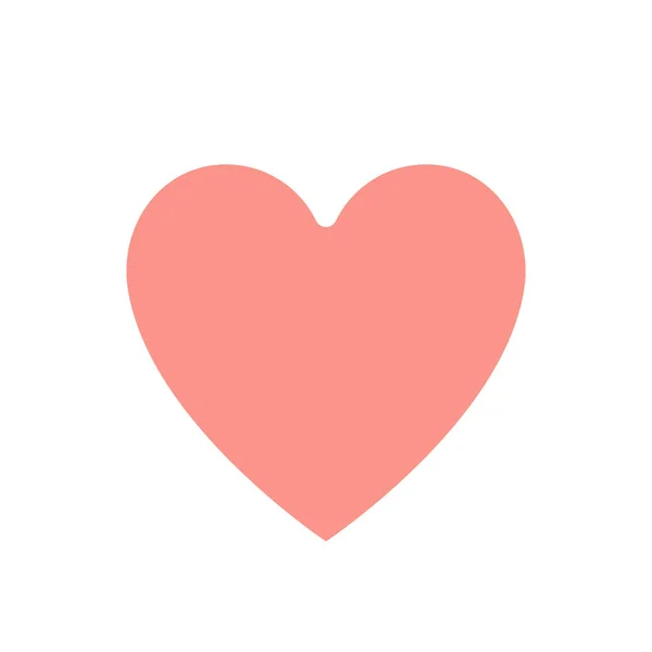 Heart Flat Color Icon Button Expressing Love Sharing Reaction Appreciation — Stockvektor