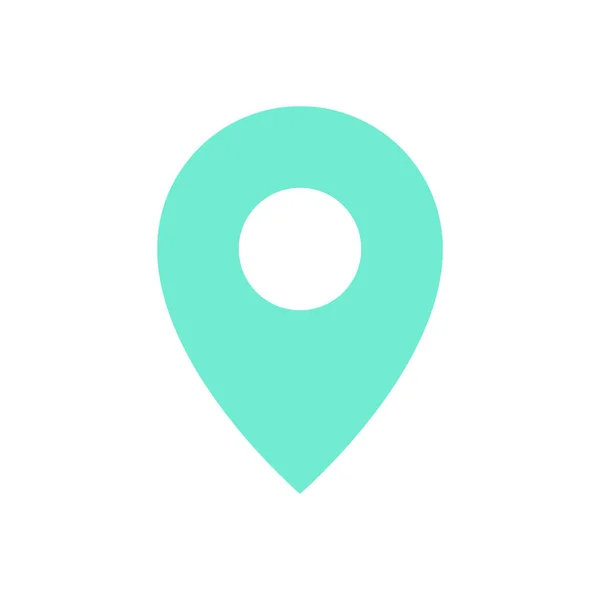 Location Pin Flat Color Icon Saving Spot Map Finding Direction — Stockvektor