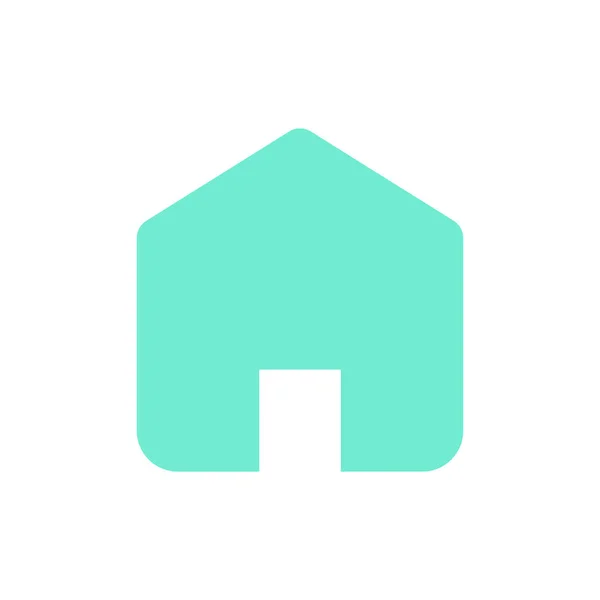 Zuhause Flache Farbe Symbol Offene Homepage Anwendung Browser Verknüpfung Kehren — Stockvektor