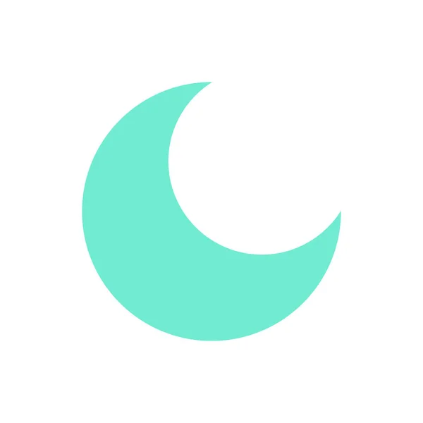 Night Mode Flat Color Icon Nighttime Theme Moon Option Screen — Vector de stock