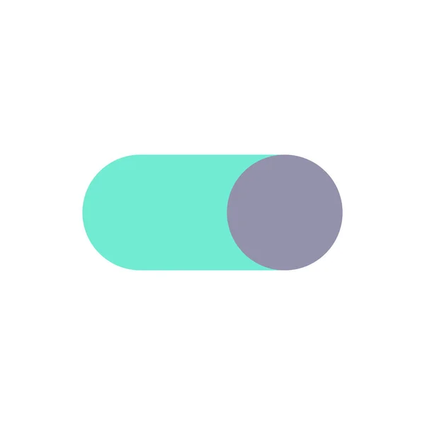 Toggle Button Flat Color Icon Changing Preferences Slider Control Switching — Stockvektor
