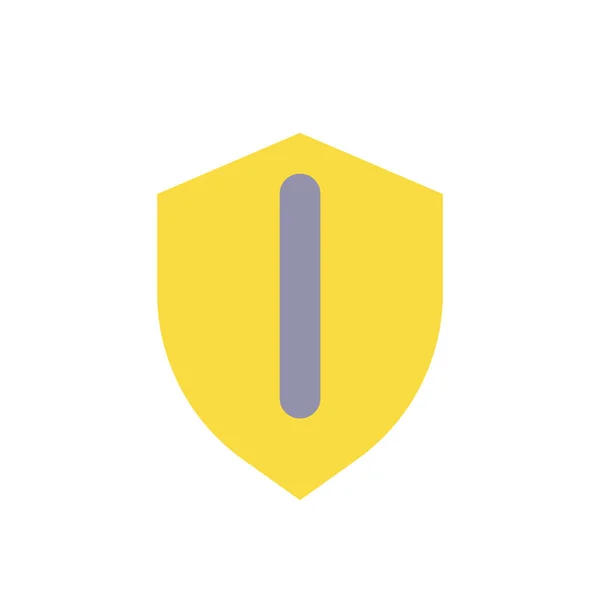 Security Shield Flat Color Icon Protection Antivirus Software Providing Cybersecurity — Διανυσματικό Αρχείο