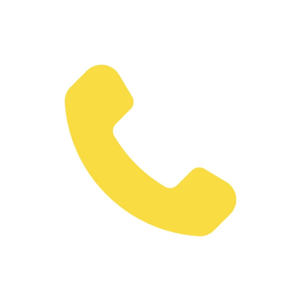 Telephone Flat Color Icon Contact Management Making Phone Calls Cellphone — Vector de stock