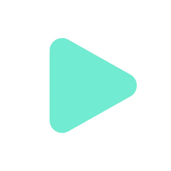 Play Button Flat Color Icon Music Player Bar Playing Multimedia — 스톡 벡터