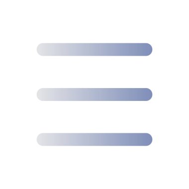 Hamburger like menu flat gradient color ui icon. Three lines. More options. Navigation button. Simple filled pictogram. GUI, UX design for mobile application. Vector isolated RGB illustration