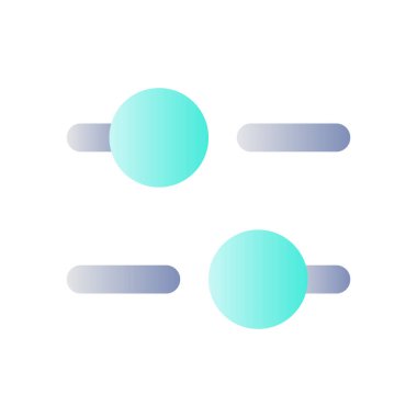 Yatay yatay eğim, düz renk ui simgesi. Dengeleyici ayarlar. Seçenekler. Cilt kontrolü. Basit bir piktogram. Arayüz, mobil uygulama için UX tasarımı. Vektör izole edilmiş RGB illüstrasyonu