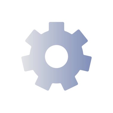 Ayarlar düz gradyan renk ui simgesi. Aygıt yapılandırması. Geliştirici modu. Ayarlama düğmesi. Basit bir piktogram. Arayüz, mobil uygulama için UX tasarımı. Vektör izole edilmiş RGB illüstrasyonu