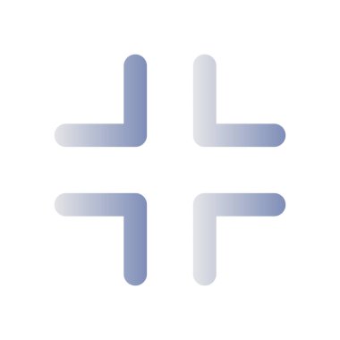 Tam ekran düz renk ui simgesinden çık. Video oynatıcı barı. Ekranı göster. Tam ekran modundan çık. Basit bir piktogram. Arayüz, mobil uygulama için UX tasarımı. Vektör izole edilmiş RGB illüstrasyonu