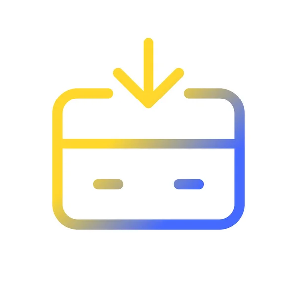 Receive Money Pixel Perfect Gradient Linear Icon Electronic Funds Transaction — Wektor stockowy