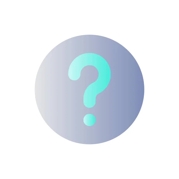 Question Mark Flat Gradient Color Icon Identify Unknown Device Support — Stockvektor
