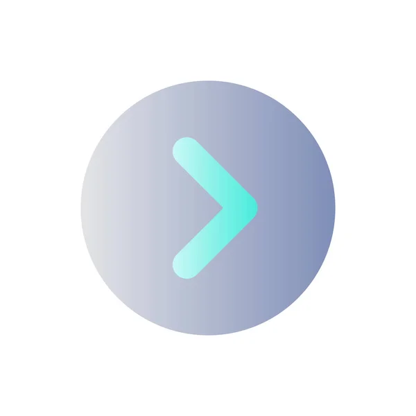 Arrow Right Button Flat Gradient Color Icon Next Track Toolbar — 스톡 벡터