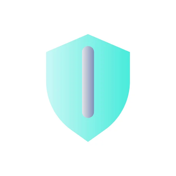 Sicherheitsschild Flachen Farbverlauf Symbol Unter Schutz Antivirus Software Cybersicherheit Einfach — Stockvektor