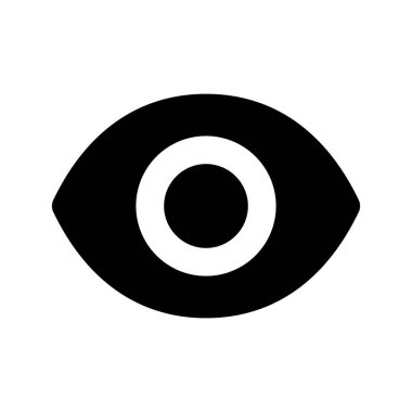 Siyah glyph ui ikonu gördüm. Yakın zamanda izlenmiş. Geniş açık göz. Okuma durumu. Kullanıcı arayüzü tasarımı. Beyaz uzayda siluet sembolü. Ağ ve cep telefonu için sağlam bir resim. İzole vektör illüstrasyonu