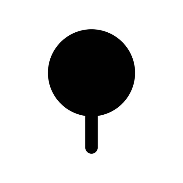 Pushpin Black Glyph Icon Identifying Location Map Organize Notes User — Stock Vector