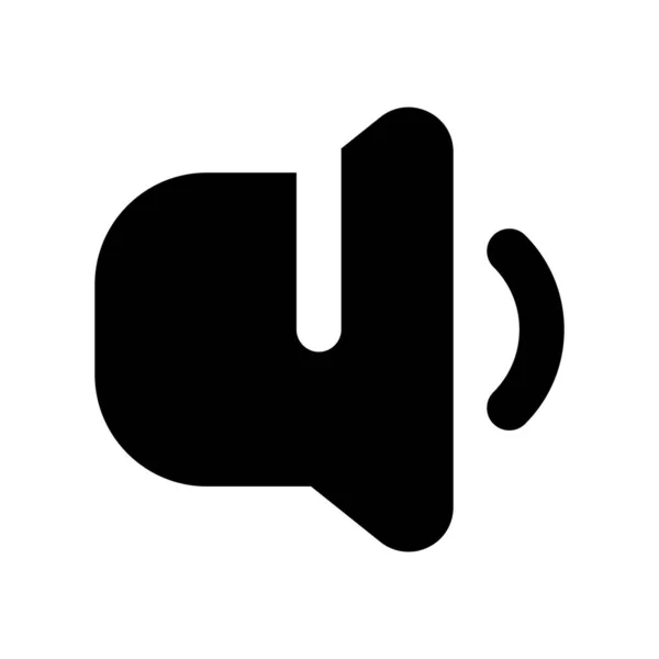 Change Ringer Volume Black Glyph Icon Turning Sound Phone Settings — Stockvektor