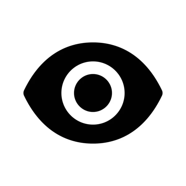 Seen Black Glyph Icon Recently Viewed Wide Opened Eye Reading —  Vetores de Stock