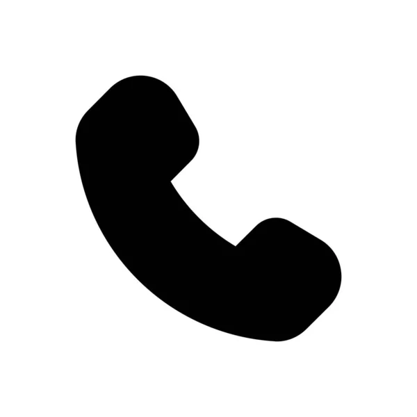 Telephone Black Glyph Icon Contact Management Phone Call Cellphone Service — Stock vektor