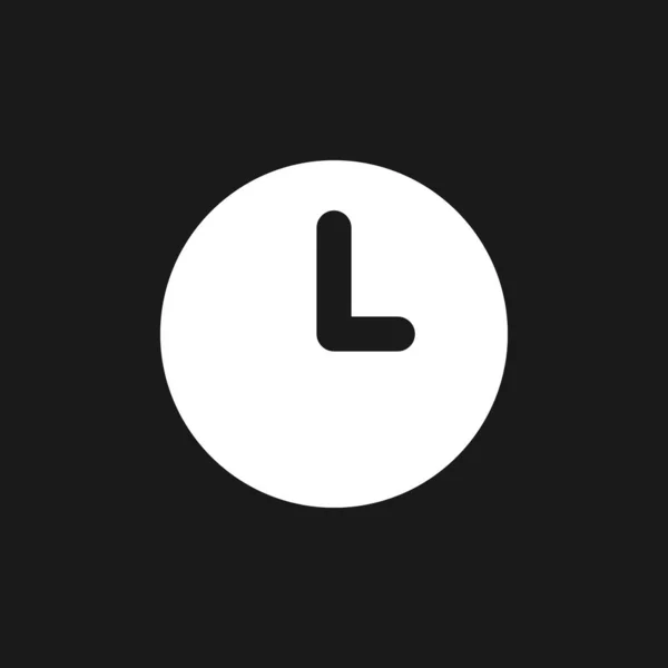 Clock Dark Mode Glyph Icon Set Alarm Snooze Feature Daily — 스톡 벡터