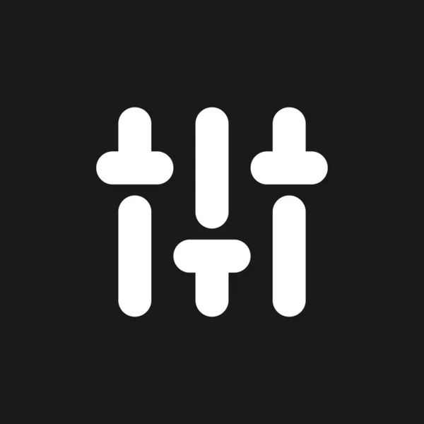 Vertical Adjustment Dark Mode Glyph Icon Sound Control Music Level — Image vectorielle