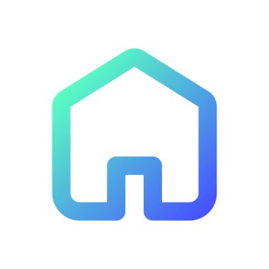 Ev pikseli mükemmel gradyan doğrusal ui simgesi. Web sitesinin ana sayfasını aç. Kestirme. Ana ekrana dön. Satır rengi kullanıcı arayüzü sembolü. Modern tarz pictogram. Vektör izole edilmiş taslak çizimi