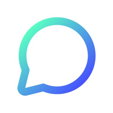 Yorum pikseli mükemmel gradyan doğrusal ui simgesi. Sosyal medya paylaşımına cevap ver. Mesaj gönder. Sohbete cevap ver. Satır rengi kullanıcı arayüzü sembolü. Modern tarz pictogram. Vektör izole edilmiş taslak çizimi