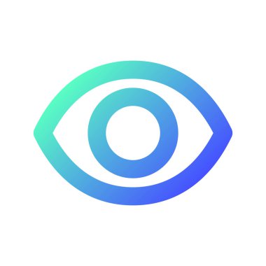 Mükemmel gradyan doğrusal ui simgesi. Yakın zamanda izlenmiş. Geniş açık göz. Okuma durumu. Satır rengi kullanıcı arayüzü sembolü. Modern tarz pictogram. Vektör izole edilmiş taslak çizimi