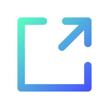 Piksel mükemmel gradyan ui simgesini yeniden boyutlandır. Pencerenin boyutu değiştiriliyor. Formatı optimize et. Resifleştirilebilir seçenek. Satır rengi kullanıcı arayüzü sembolü. Modern tarz pictogram. Vektör izole edilmiş taslak çizimi