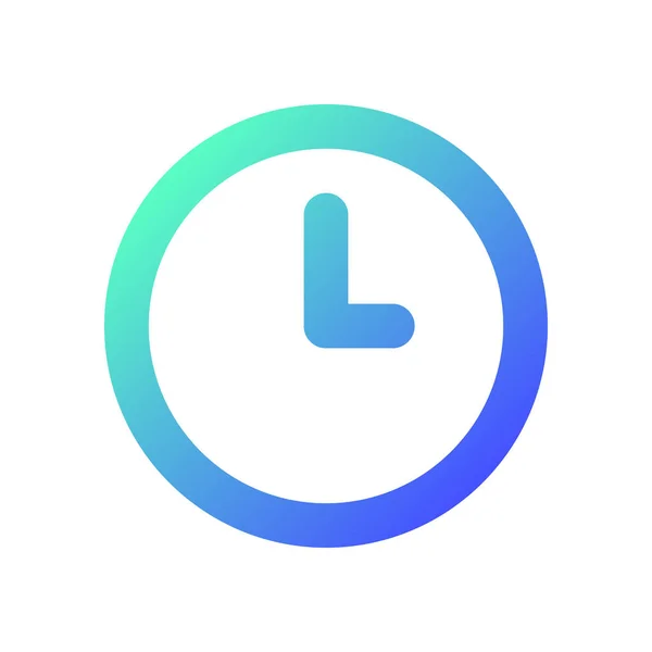 Clock Pixel Perfect Gradient Linear Icon Set Alarm Tracking Time — Stok Vektör